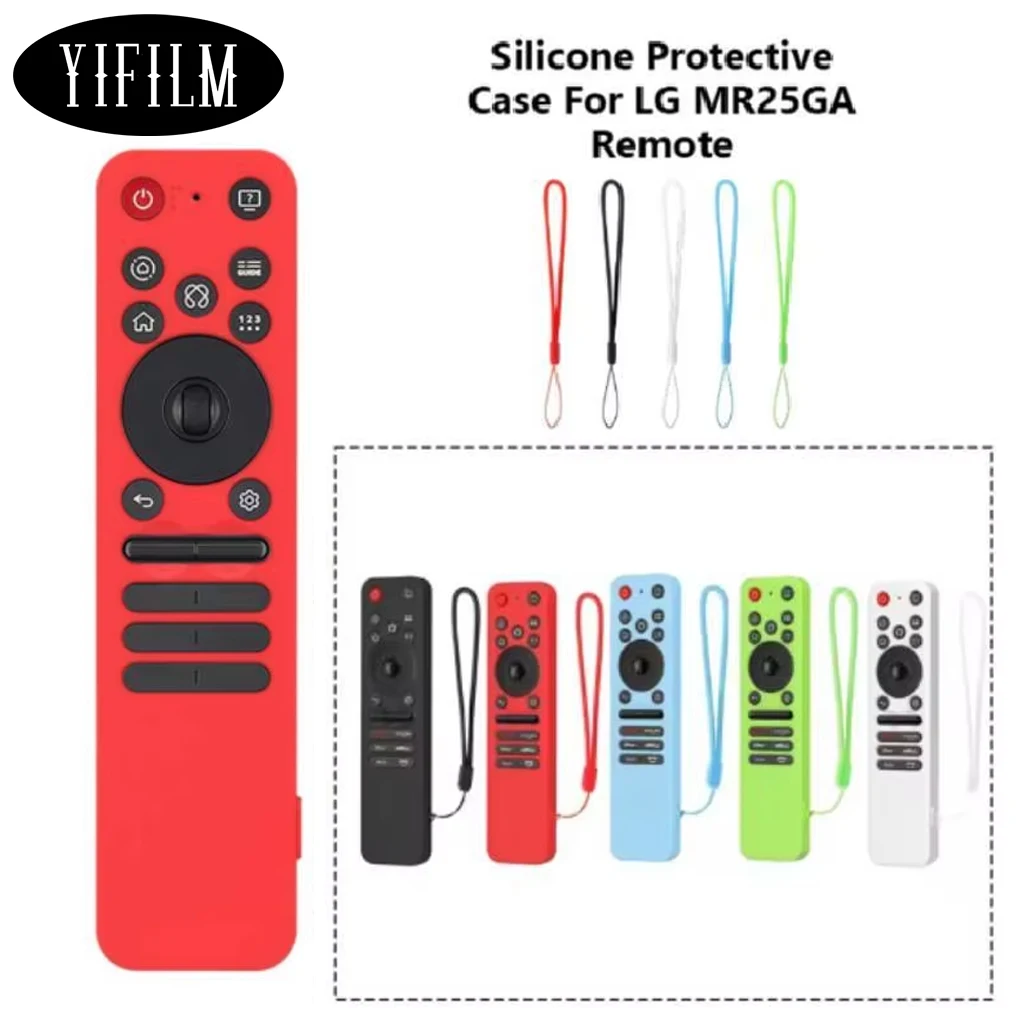 Remote Cover for LG MR25GA OLED TV Remote - Shockproof Silicone Case with Lanyard Dustproof Protective Shell for Smart TV