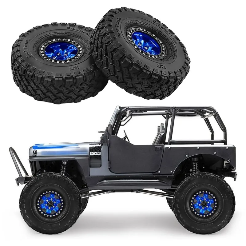 Accessories For 1/10 Scale RC Car SCX10 Third Generation TRX4 90046 D90- 4Pcs Upgrade Wheels And Tires D387