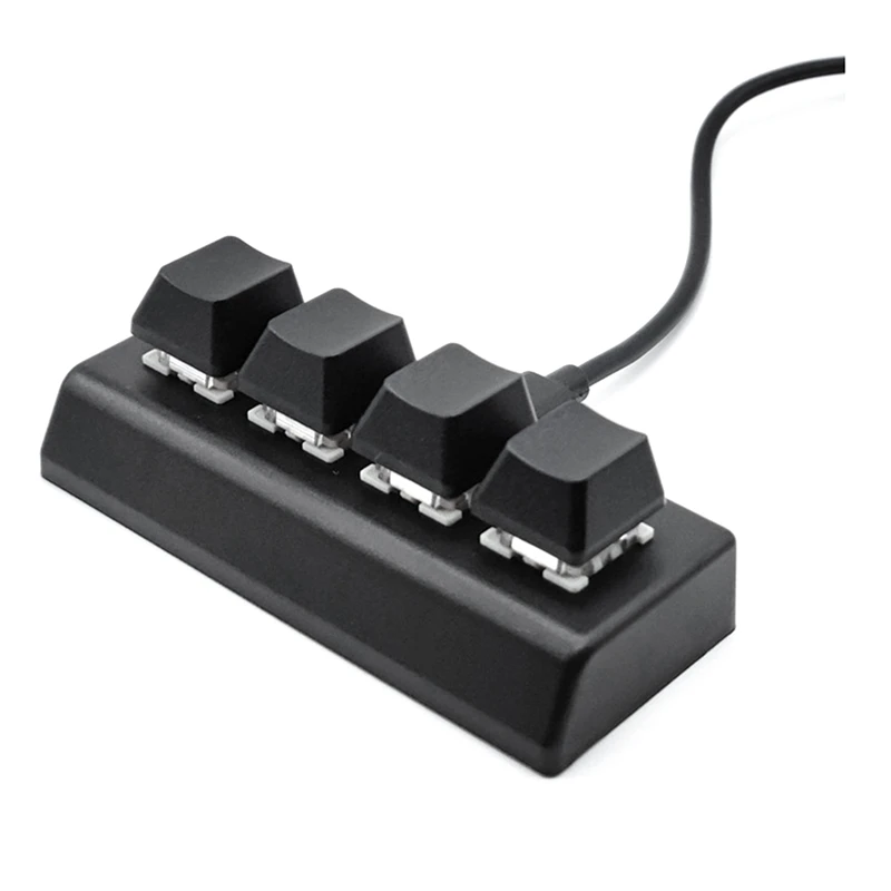 4key Mini Mechanical Keyboard One Click Full Selection Copy Paste Office Gaming Drawing Switch Keys Portable Keyboard A-TCES