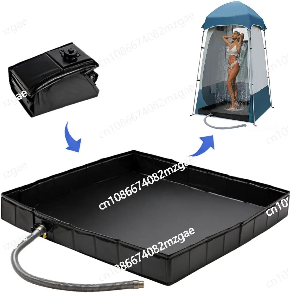 

Adult PVC shower tray outdoor removable water receiving tent pool portable bath pool