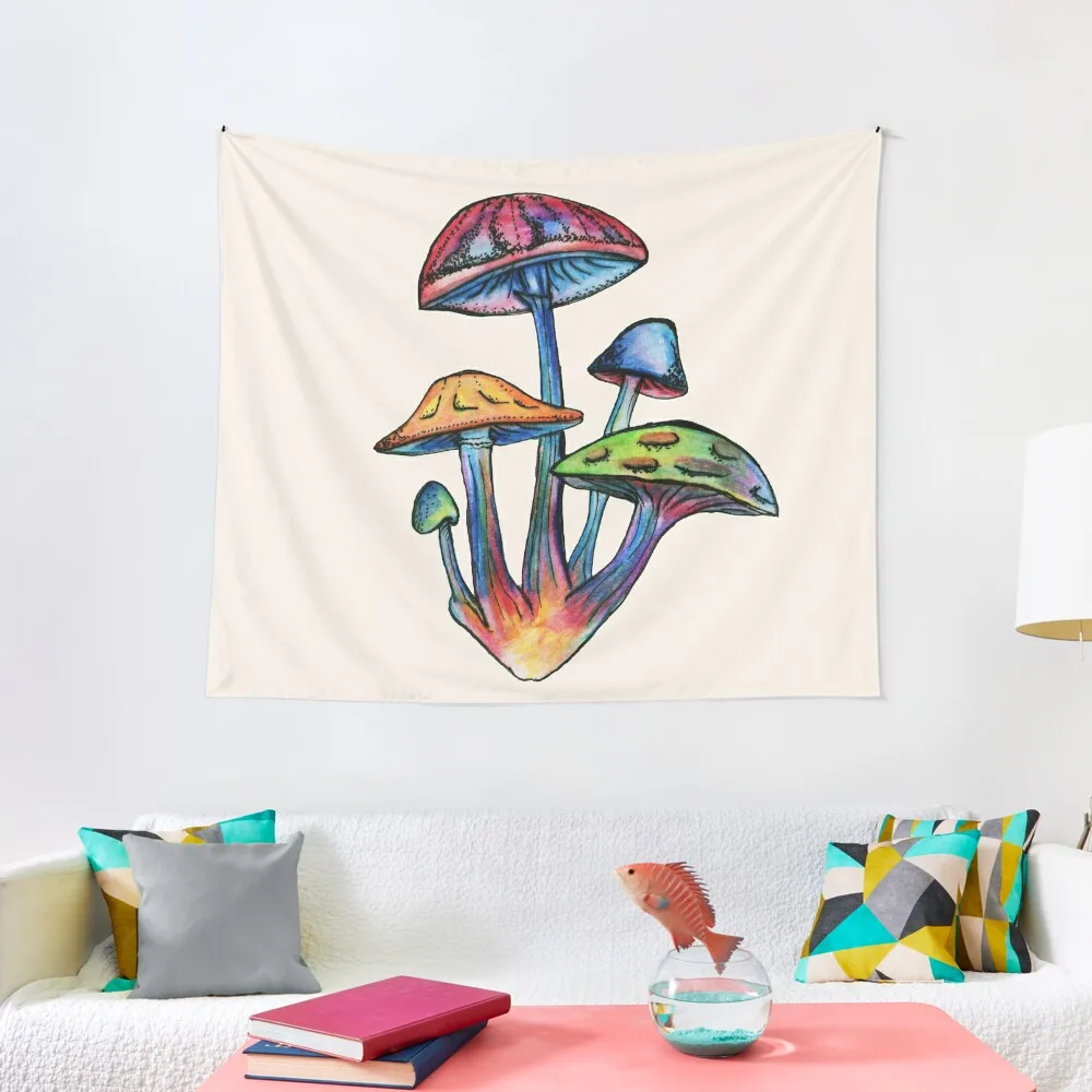 Cluster of Colored Shrooms Tapestry Room Decor Korean Style Home Decoration Accessories Wall Decorations Bedroom Decor Tapestry