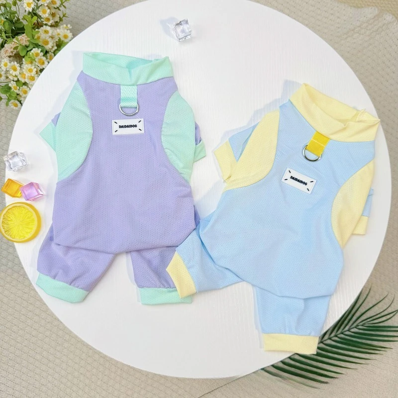 

Pet Cool Clothes Summer Thin Breathable Dog Clothes Cat Cool Cooling Products Ice Silk Mesh Sunscreen Clothes