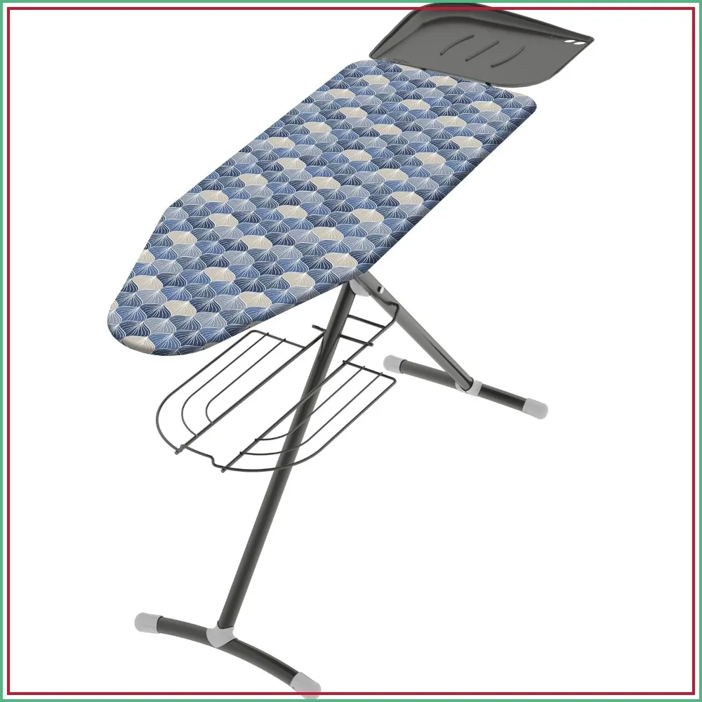 Extra Large Foldable Ironing Board with Steam Generator Holder, Height Adjustable, Heavy-Duty Frame