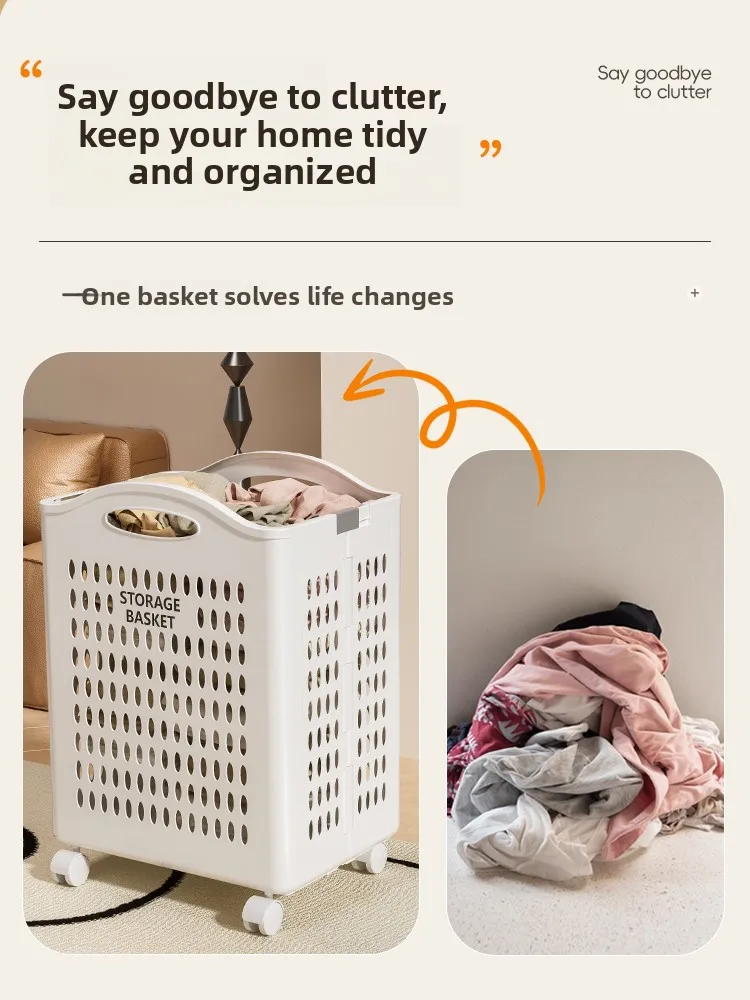 

Large Capaci Laundry Hamper for Home Use Batoom Dir Clothes Basket Storage Basket Foldable Net pe PP Material