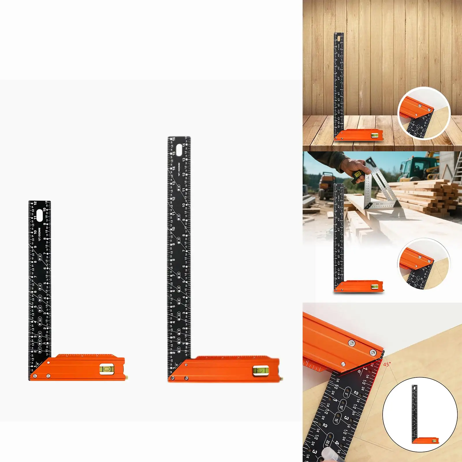 Enquadramento quadrado medição precisa base de liga alumínio multifuncional para diy hobby ângulo direito régua círculo desenho ferramenta
