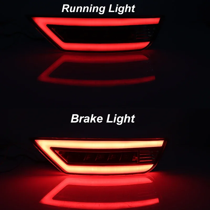 2Pcs LED Rear Bumper Reflector Light For Ford Focus 2 MK2 Hatchback Ecosport Escape Kuga 2009-2020 Rear Signal Fog Lamp