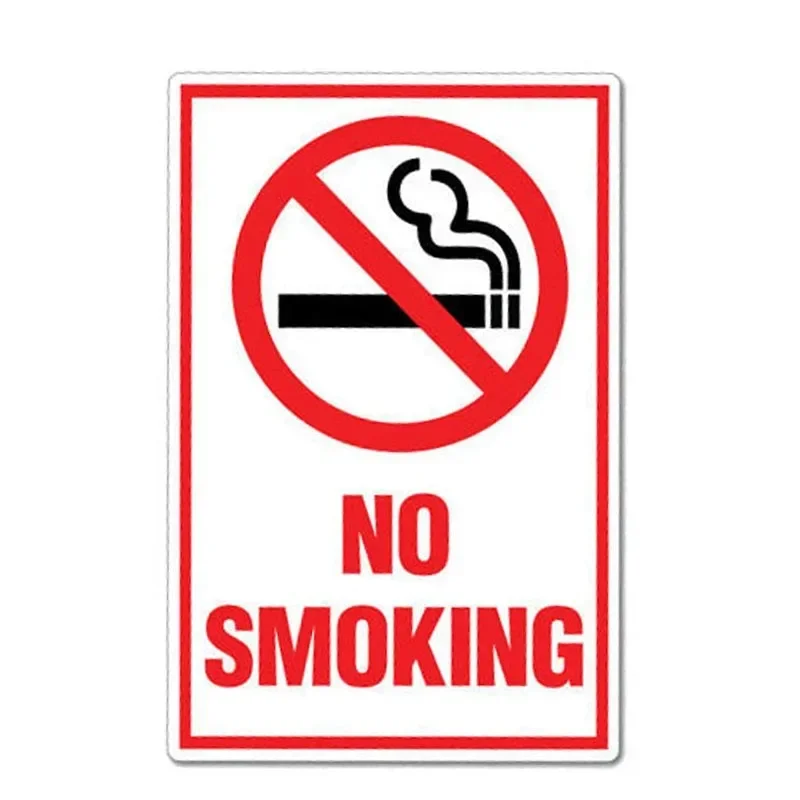Car Stickers Decor Motorcycle Decals Warning Sign No Smoking Creative Vinyl Decal  Car Sticker
