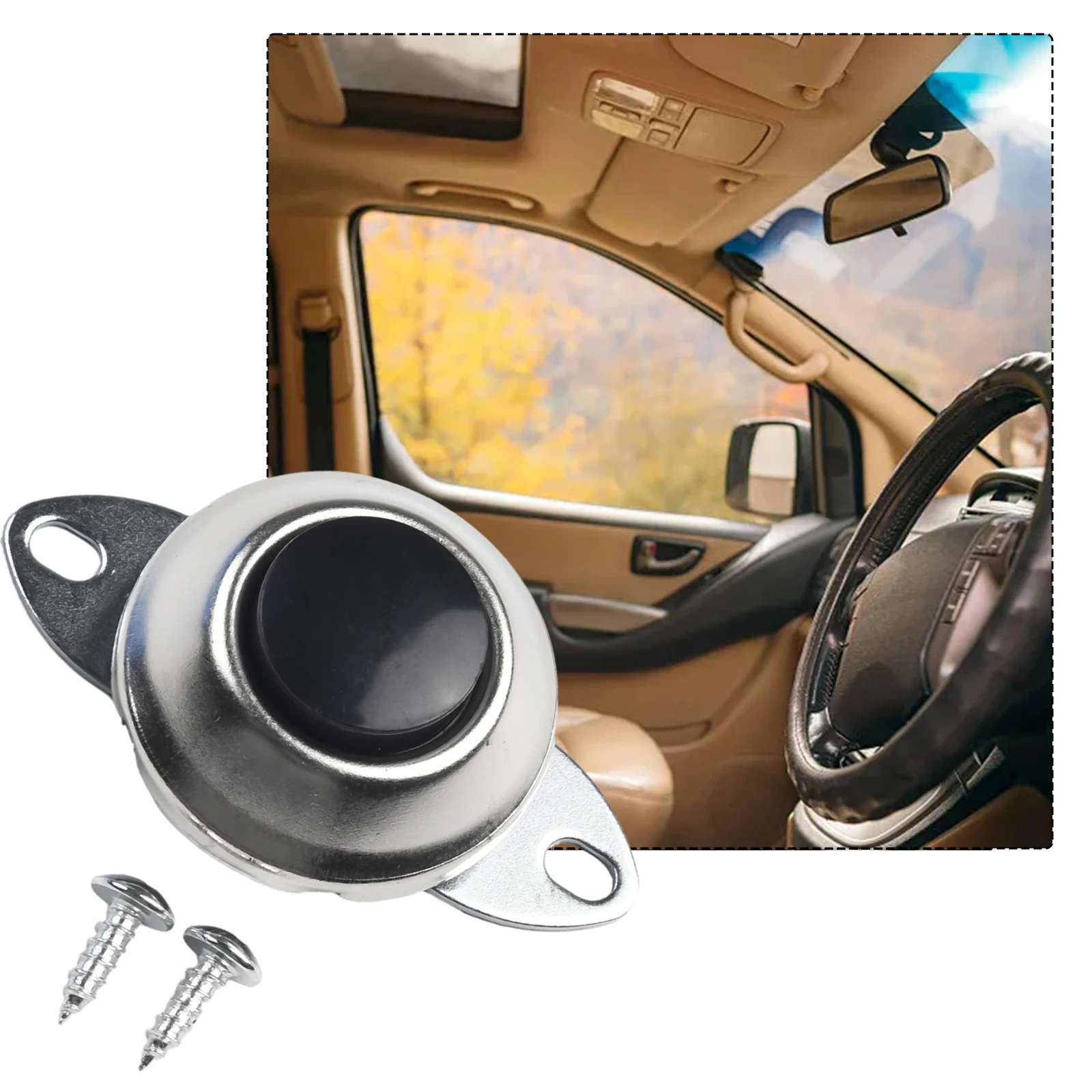 1PCS Switch Button Horn Engine Start Starter Push Button Switch ABS Plastic + Metal 50 MOhm Max 500v DC 100 MOhm Min For Car