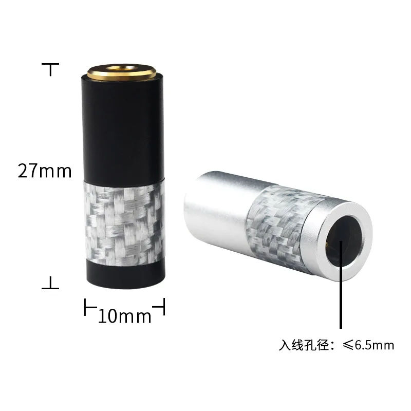Xangsane/Elephant God, carbon fiber 3.5mm three-section plug female seat DIY earphone audio cable accessories terminal