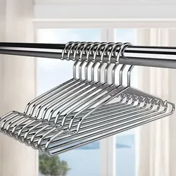 10-20pcs/set Stainless Steel Hanger Clip Model Clothes Hanger Drying Socks Artifact Socks Rack Household Hanger Thicken By 3mm