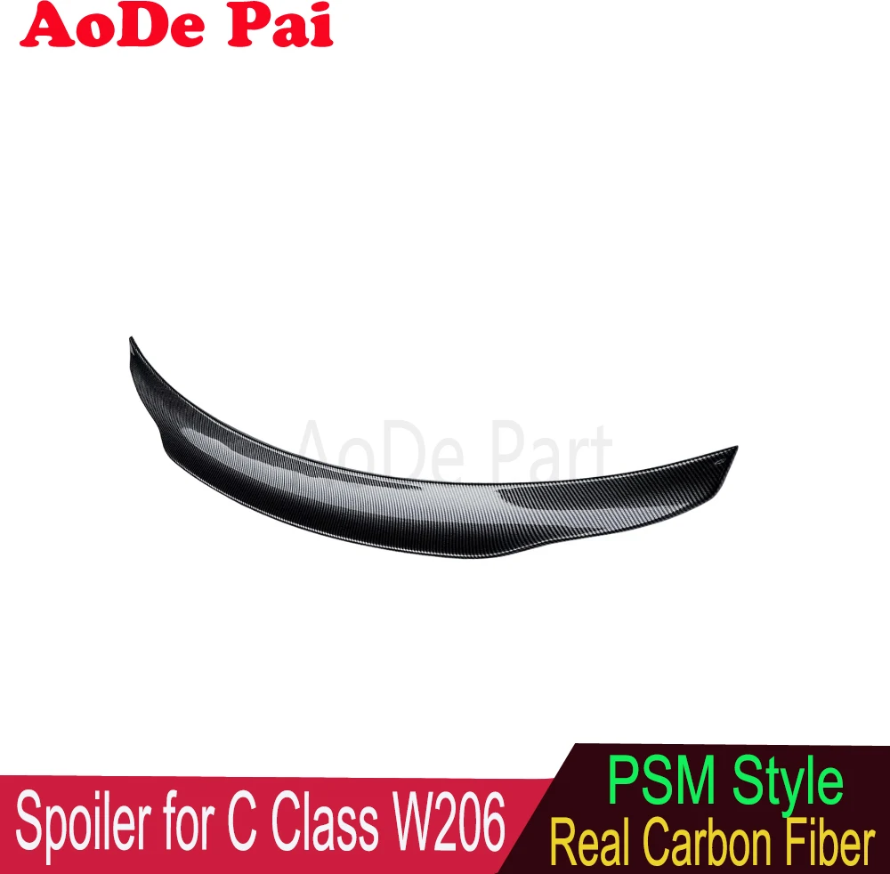 PSM Style High Kick Rear Boot Trunk Spoiler Ducktial for Mercedes C Class W206 Sedan C200 C300 C43 2022 2023 2024