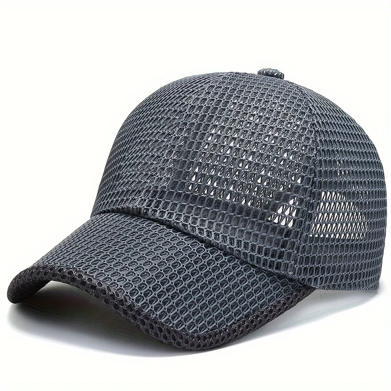 Quick-Dry Unisex Mesh Trucker Cap - Adjustable, Lightweight & Breathable - Ideal for Outdoor Sports, Running, Hiking, Jogging