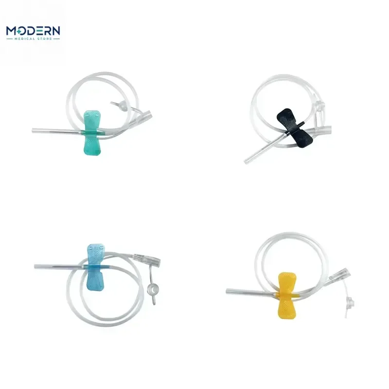 2026 New, High Quality, 50Pcs Disposable Straight Mouth Butterfly Double Wing IV Set for Pet Care Room Animal
