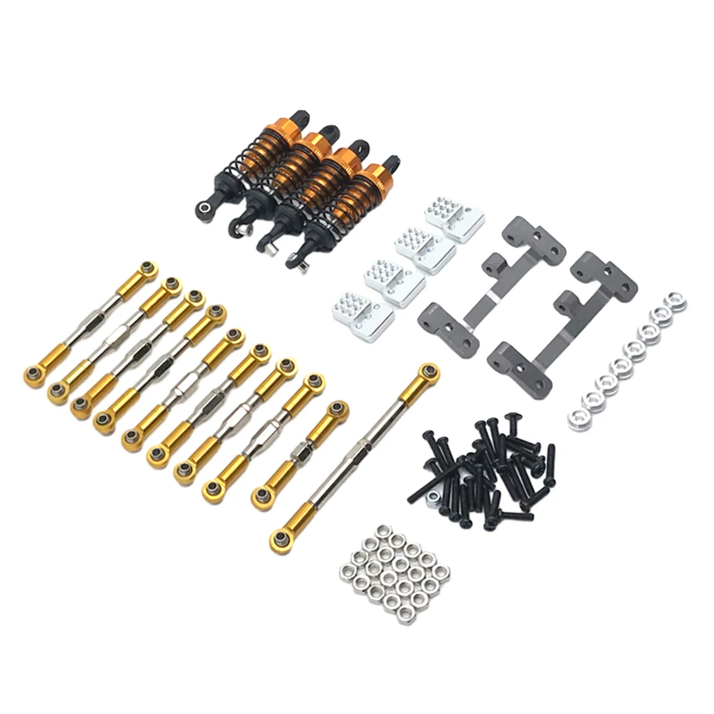 

20pcs Steering Link Rod Pull Rod Mounts Shock Mount Shock Absorbers Set For WPL 1/16 C14 RC Car Upgrades Parts
