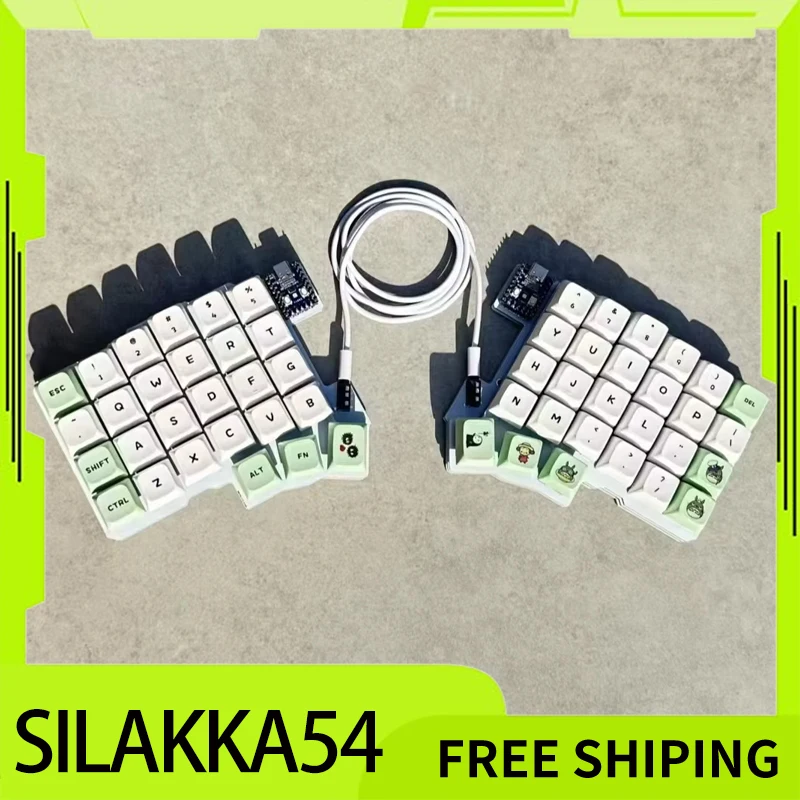 

Silakka54 Split Keyboard Wired Hot Swap Support QMK/VIAL Keyboard Ergonomics RP2040zero Customized PC Gamer Accessories