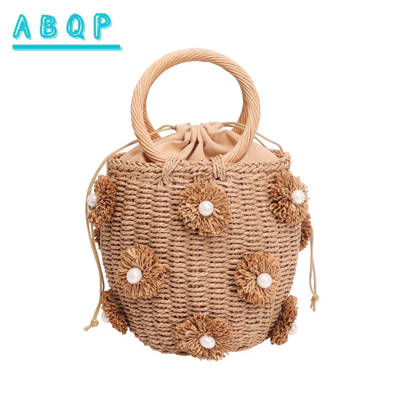 

New Woven Women's Bag 3D Fashion Style Women's Straw Bag Luxury Brand Fashion Casual Beach Storage Woven Handbag High Quality
