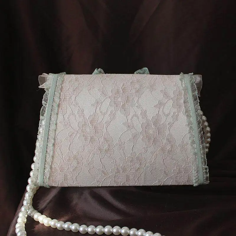 Japanese Style Sweet Lolita Cake Candy Girl Bag Romantic Mint Green Lace Chocolate Cookies Bear Bow Fashion Flower Shoulder Bag