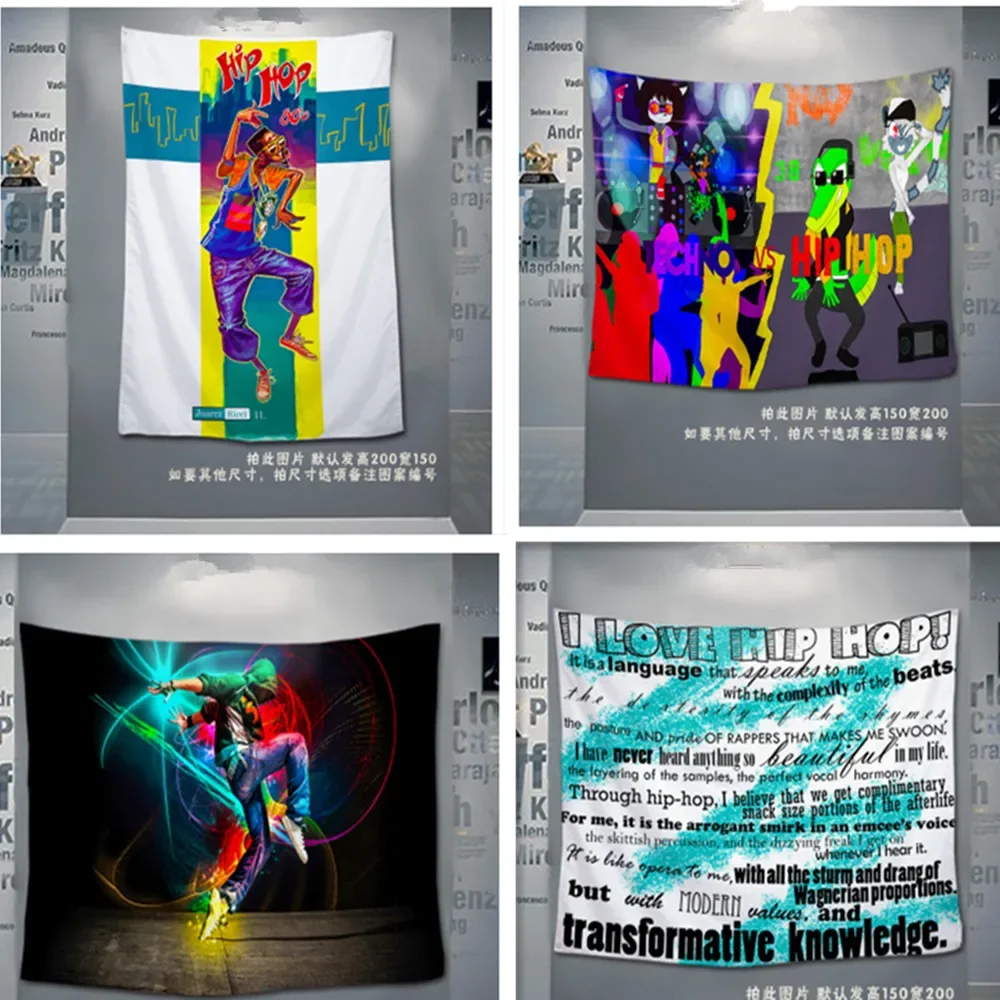Large Hip-hop Rock music poster banner flag Vintage tapestry Hanging painting wall hanging Bar cafe concert home decor B