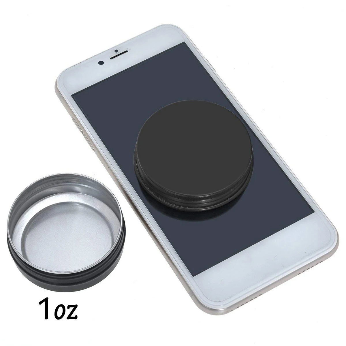 

AA21-80 Pcs Screw Top Round Tins Cans Screw Lid Round Tin Container Bottle-Silver & Black