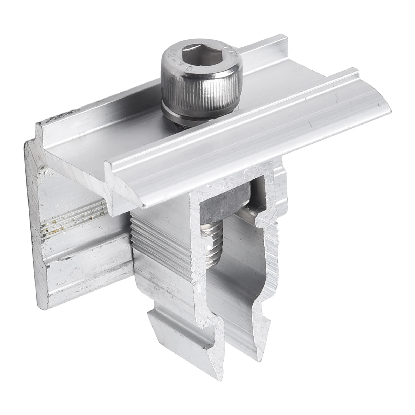 On The RV For Solar Panel Installation End Clip Middle Clip Stainless Steel Solar Bracket Black Pressure Block