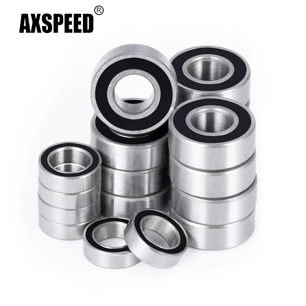 AXSPEED 18Pcs Wheel Hub Axle Blue Sealed Bearing Kit for Tamiya M05 M06 1/10 RC Car Buggy Upgrade Parts Accessories