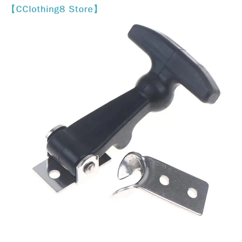 Rubber Hood Catch With Bracket Elastic Stainless Steel Rubber Hood Catch Flexible T-shaped Drawer Latch For Coolers Boats【AliS8】