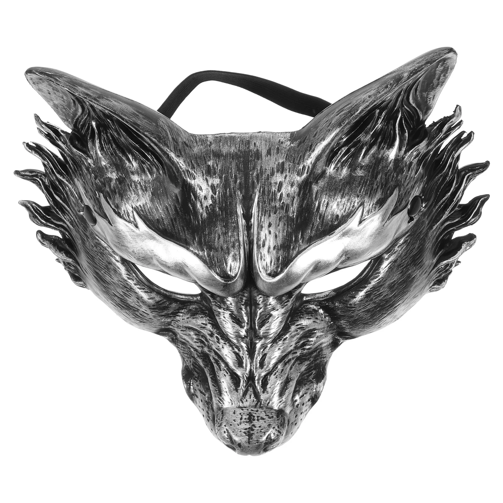 

Half Face Fox Mask Costume Animal Halloween Party Mask Men Masquerade Lightweight Comfortable 3D Realistic Breathable Party