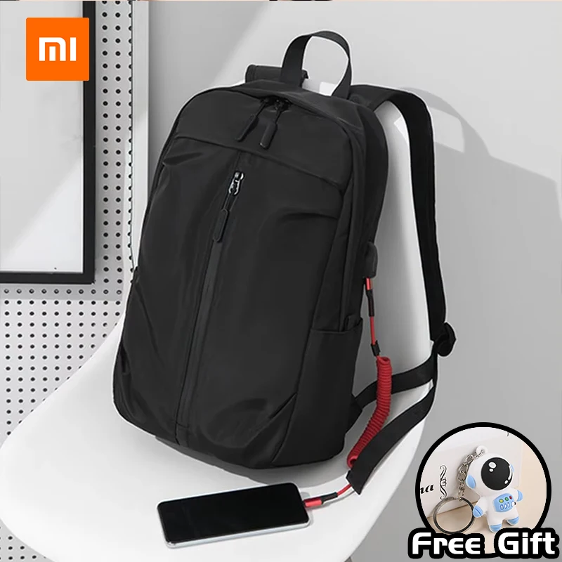 XIAOMI MONEY QUEEN Commuting Backpack USB Travel Backpack Large Capacity Outdoor Backpack 14 Inch Laptop Bag Campus Student Bag