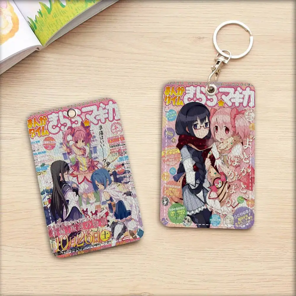 

Puella Magi Madoka Magica Office Supply Men And Women Credit Card Keyrings Student Card ID Card Holder Credential Holder Card