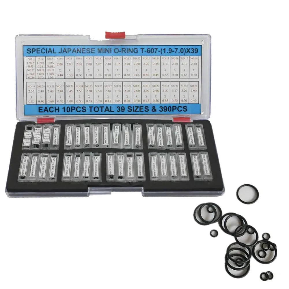 390Pcs T-607 Japanese Mini Watch Crown Movenment Waterproof Seal O-Ring Circle