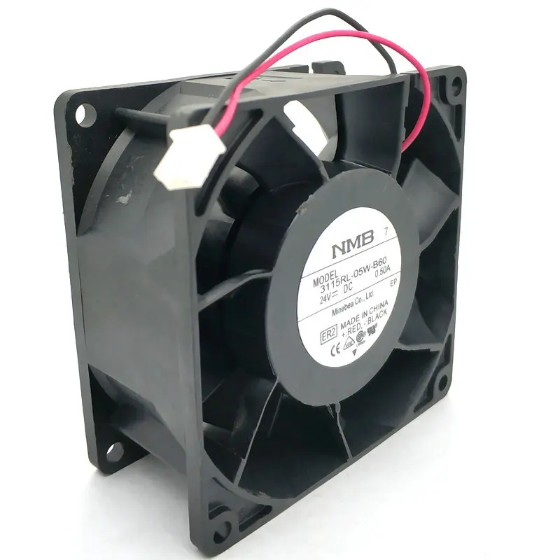 8CM 8038 24V 0.5A 3115RL-05W-B60 2Lines Cooling fan HZDO