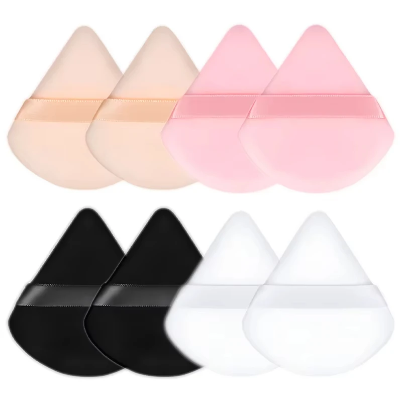 2/6pc triangular pó puff pó seco molhado e seco maquiagem configuração pó puff maquiagem esponja almofada de ar ferramentas de maquiagem de beleza