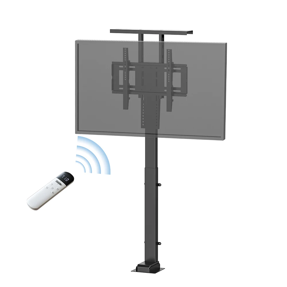 

Электрическое крепление для экрана с дистанционным управлением, телескопическое крепление для телевизора, оптовая продажа, моторизованная подъемная подставка для телевизора в шкафу