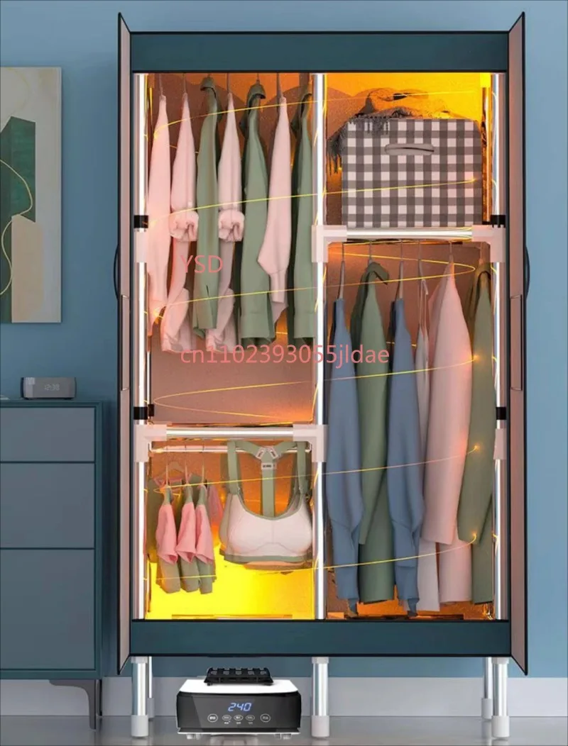 Large Capacity Portable Clothes Dryer, Household Electric Fast Air Drying Wardrobe Clothes Dryer