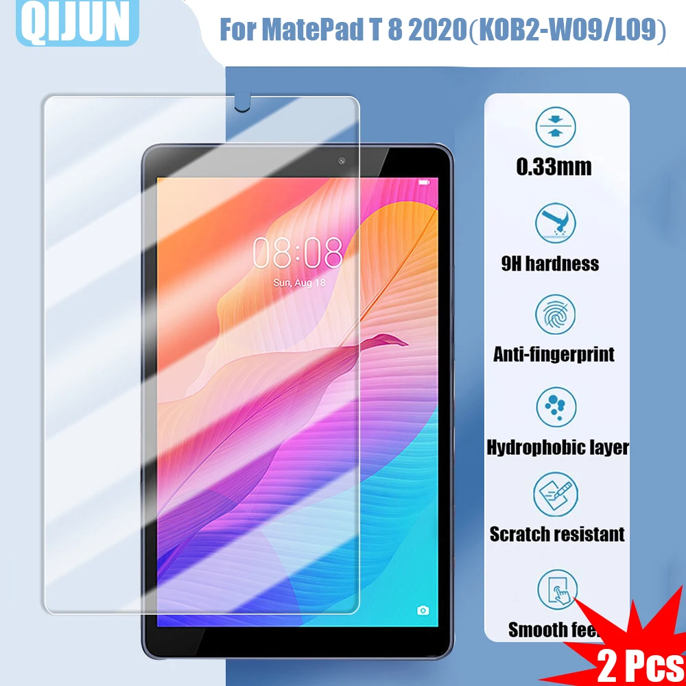 

Tablet Tempered glass film For Huawei MediaPad T8 2020 Explosion proof and scratch resistant waterpro 2 Pcs for KOB2-L09 W09 L03