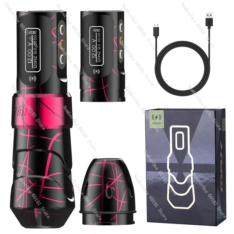 Wireless Tattoo Pen Coreless Motor Rotary Machine 1950mAh Battery Quick Charge Liner Shader Professional PMU Kit