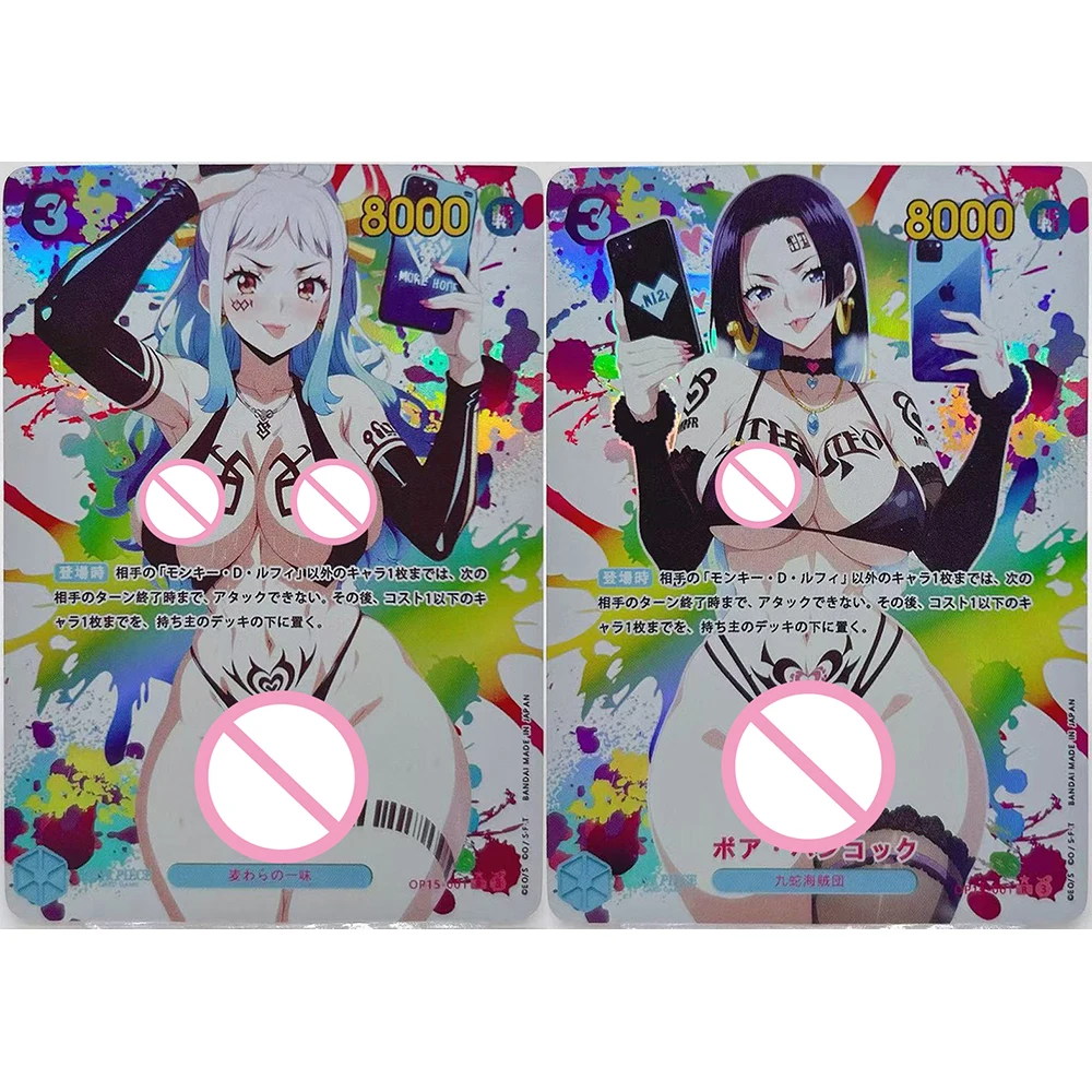 Anime One Piece DIY ACG Perona Yamato Nico Robin Nami Uta Advanced Glitter Collectible Card Christmas Birthday Gift