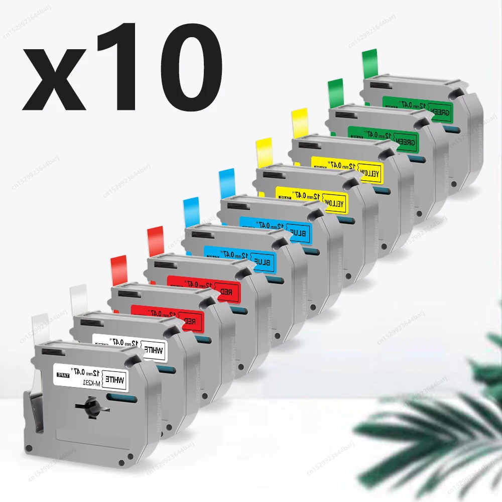 

2/5/10PK MK231 Compatible for Brother P Touch M Tape MK-231 M-K231 MK131 MK631 12mm MK Label for Brother PT70 PT80 Label Printer
