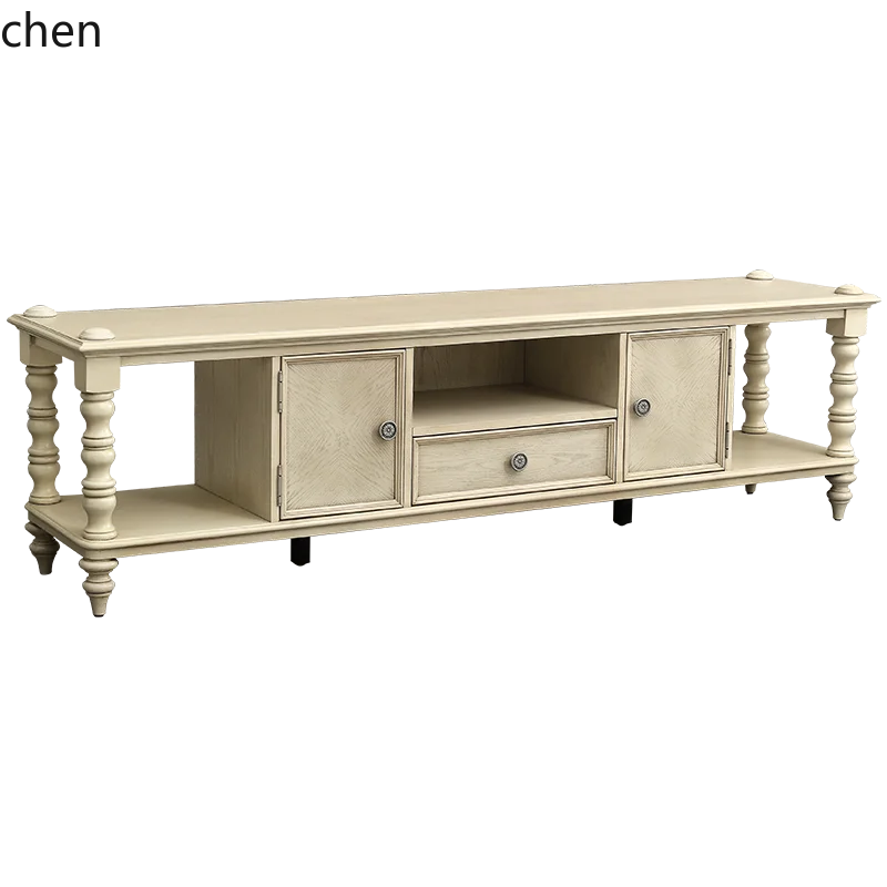 

DSA old living room solid wood TV cabinet small apartment solid wood with texture locker TV cabinet