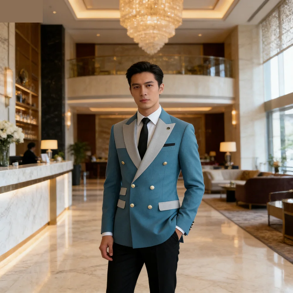 

Мужской свадебный костюм: пиджак, смокинг, двубортный пиджак, деловой костюм для жениха, наряд для вечеринки, размеры XS-6XL