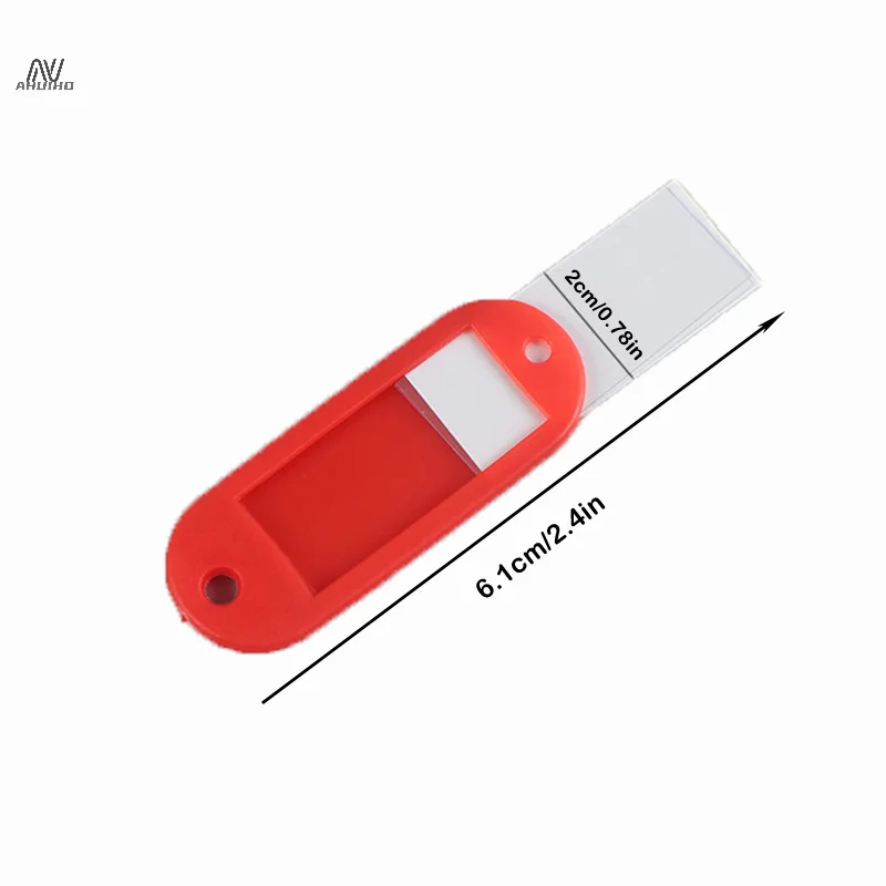 50 Stuks Pe Zacht Plastic Doorzichtige Classificatieplaat Sleutellabels Label Genummerd Naam Bagagelabel Id Label Naamplaatjes Met Splitring