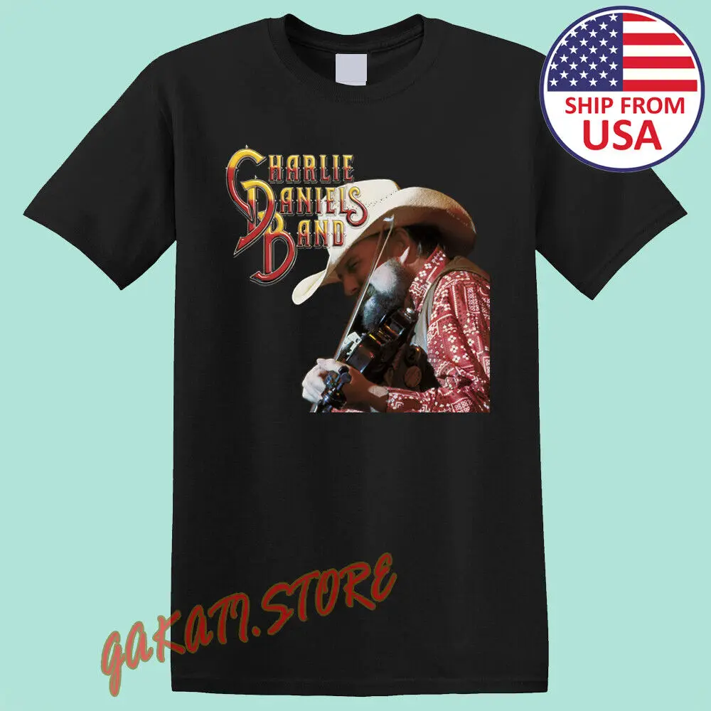 

The Charlie Daniels Men's Black T-Shirt Size S-5XL