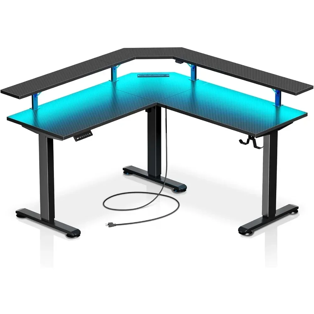 Standing Desk L Shaped, Electric Height Adjustable Desks, Sit Stand Up Desks, Computer Office Desk