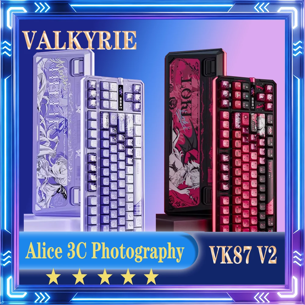 VALKYRIE VK87 V2 Gaming Keyboard Wireless Bluetooth 8K Return Low Latency Esports Keyboard Hot-swap PC Accessories Office Gifts