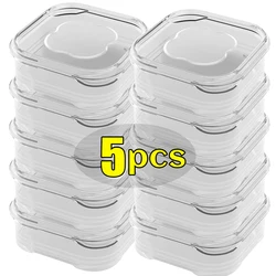 5/1Pcs Food Storage Containers With Lid Mini Transparent Fridge Meat Vegetable Fresh-Keeping Organizer Box For Kitchen Storage