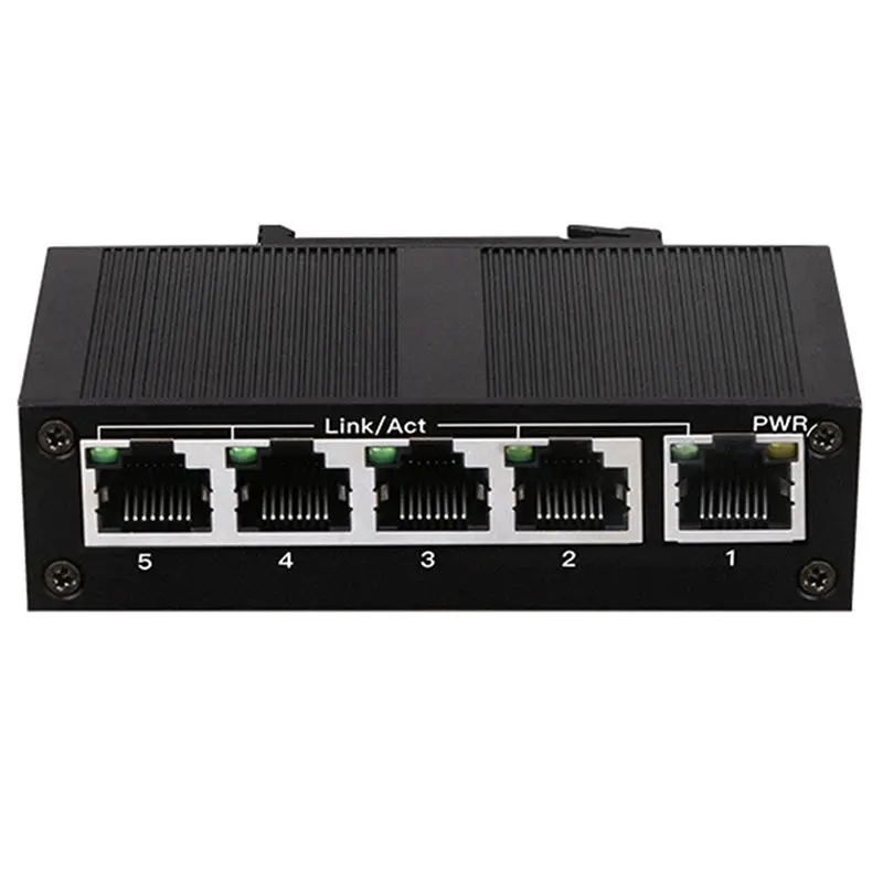 4X 5 Port 100Mbps Network Switch Ethernet Industrial Grade Switch Unmanaged Rail Type Industrial Network Splitter