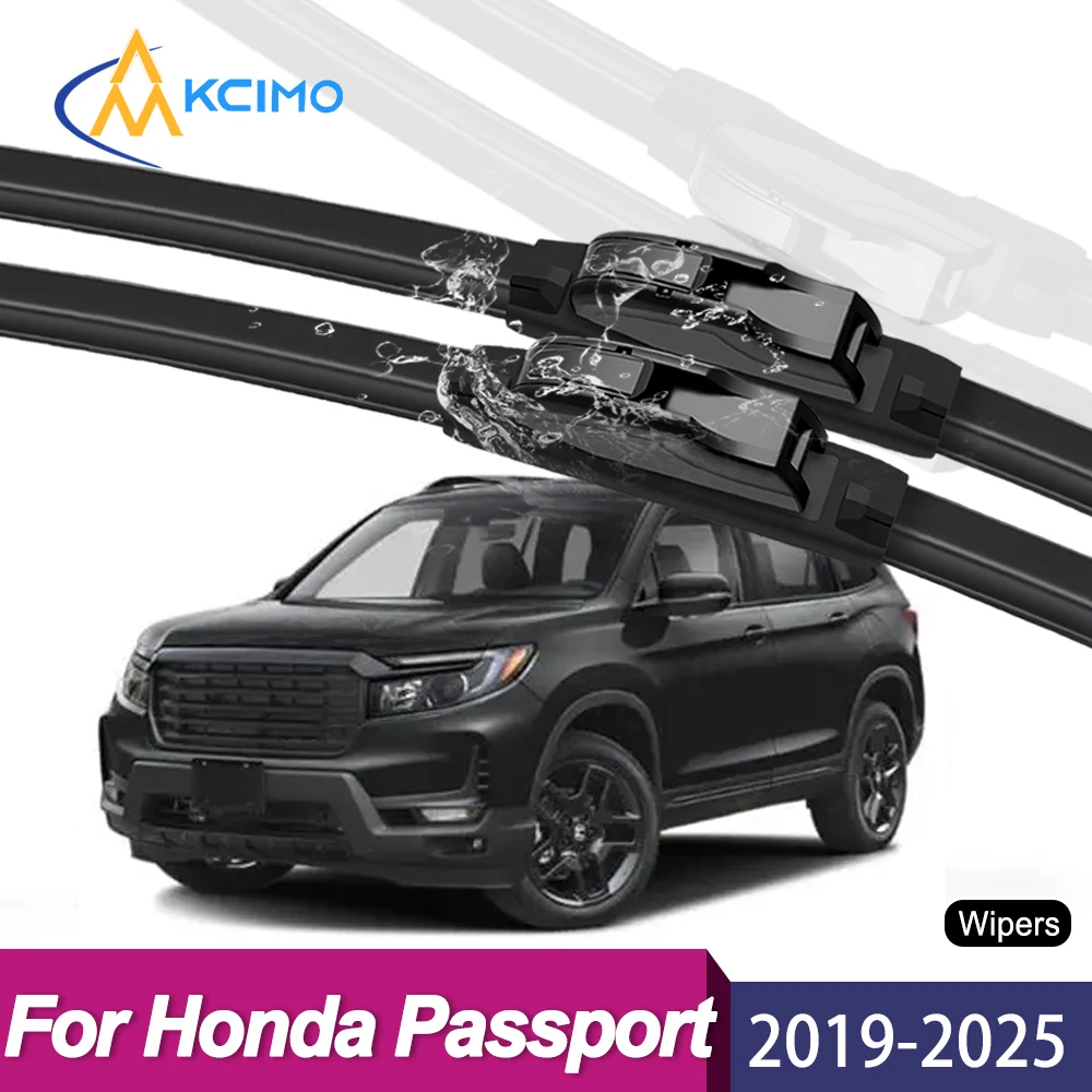2-teiliges geräuscharmes, glattes Gummi-Wischerset für Honda Passport YF7/YF8 2019-2025, perfektes Ersatz-Wischerset