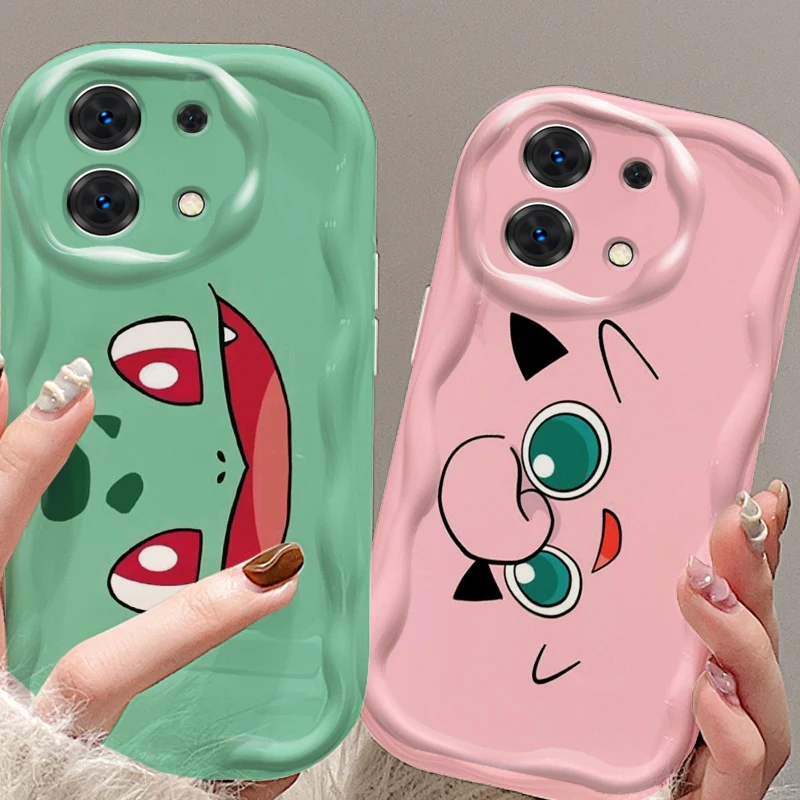 Cute P-Pokemones S-Squirtles For Xiaomi Redmi Note 13 12 12S 11S 11 10 9 8 10A 9C 9T Pro Plus 5G Wave Oil Cover Phone Case