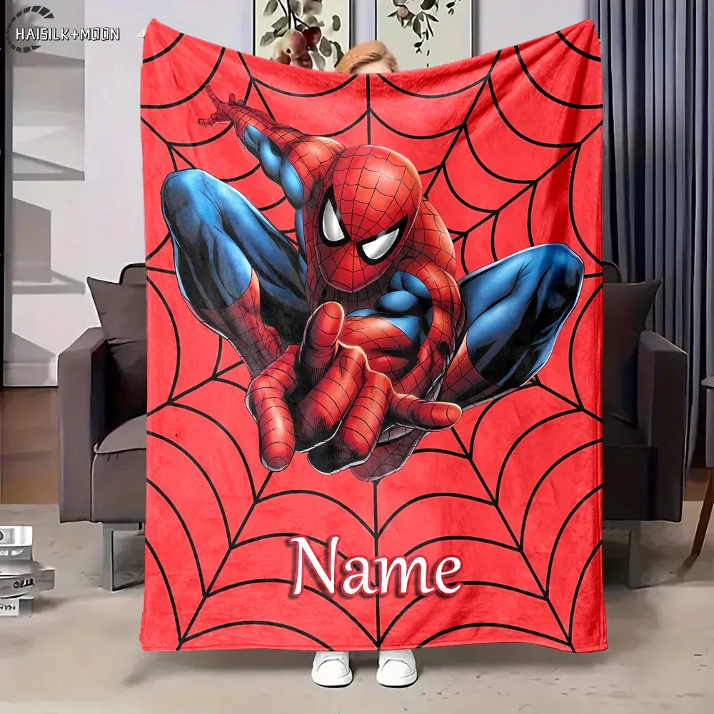 Your Marvel Spider-Man Blanket Custom Name Personalized Blanket Avengers Spider-Man Soft and Comfortable Four Seasons Available