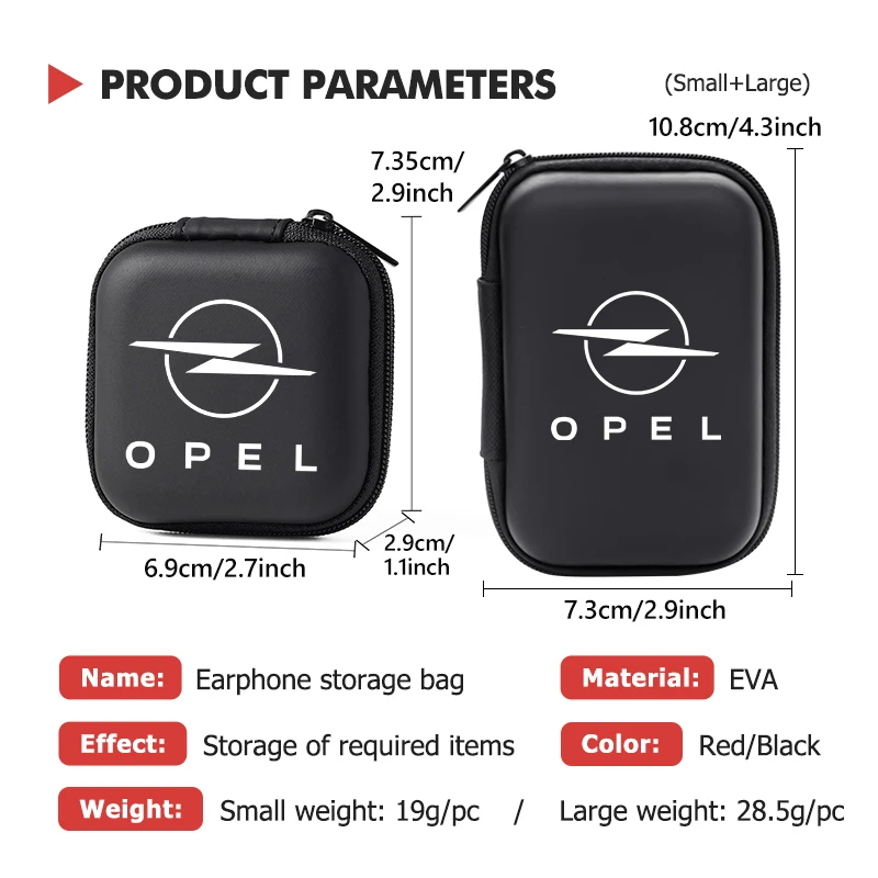Car Earphone Key Case Men Ladies Key Storage Bag Auto Accessories For Opel OPC Astra J H G K Insignia Corsa D B E Mokka Vectra B view 6